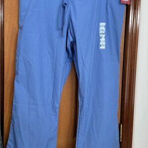 Cherokee Workwear Blue Drawstring Pants wide leg Nurse Scrubs size X-LARGE